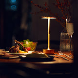 Brass Cone LED Table Lamp with Recharge