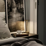 Brass Cone LED Table Lamp with Recharge