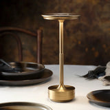 Brass Cone LED Table Lamp with Recharge