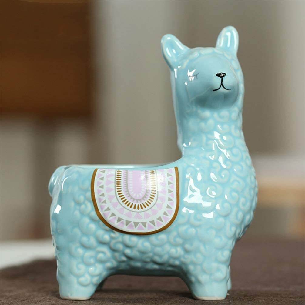 Ceramic Alpaca Flower Pot Decorative Design