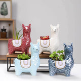 Ceramic Alpaca Flower Pot Decorative Design