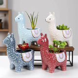 Ceramic Alpaca Flower Pot Decorative Design
