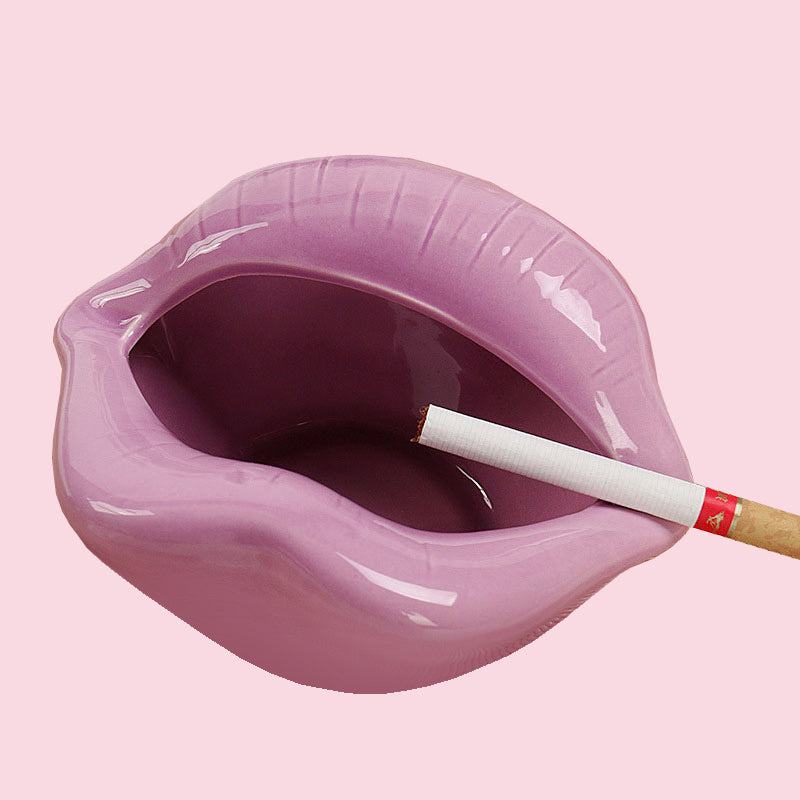 Ceramic Lips Flower Pot Decorative Sculpted