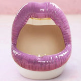 Ceramic Lips Flower Pot Decorative Sculpted