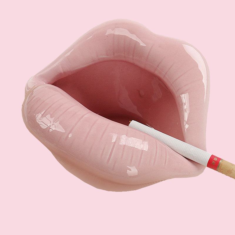 Ceramic Lips Flower Pot Decorative Sculpted
