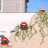 Ceramic Lips Flower Pot Decorative Sculpted