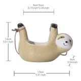 Ceramic Sloth Flower Pot with Hanging Design