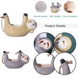 Ceramic Sloth Flower Pot with Hanging Design