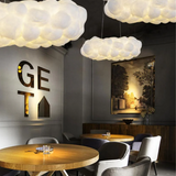 Cloud Fibre Pendant Light with Iron Frame