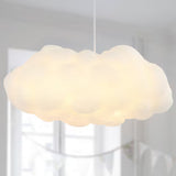 Cloud Fibre Pendant Light with Iron Frame
