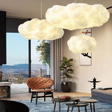 Cloud Fibre Pendant Light with Iron Frame