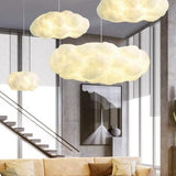 Cloud Fibre Pendant Light with Iron Frame