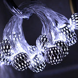 Colorful Metal Solar Light String with Orbs