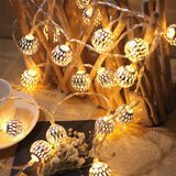 Colorful Metal Solar Light String with Orbs