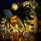 Colorful Metal Solar Light String with Orbs