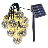 Colorful Metal Solar Light String with Orbs