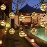 Colorful Metal Solar Light String with Orbs
