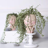 Decorative Acrylic Face Planter Sculpted