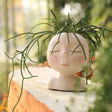 Decorative Acrylic Face Planter Sculpted