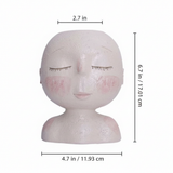 Decorative Acrylic Face Planter Sculpted