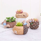 Decorative Cartoon Squirrel Flower Pot Resin