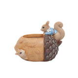 Decorative Cartoon Squirrel Flower Pot Resin