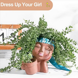 Decorative Ceramic Face Head Planters Dual