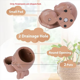 Decorative Ceramic Face Head Planters Dual