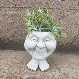 Decorative Funny Face Resin Succulent Planter