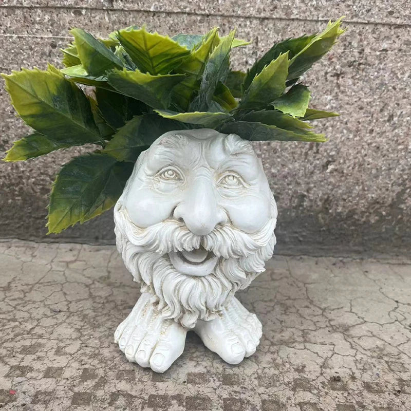 Decorative Funny Face Resin Succulent Planter