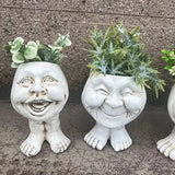 Decorative Funny Face Resin Succulent Planter