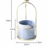 Decorative Metal Flower Pot with Bird Accent