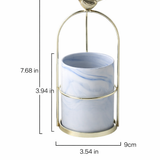 Decorative Metal Flower Pot with Bird Accent