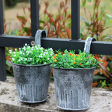 Decorative Metal Hanging Planter with Bucket