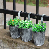 Decorative Metal Hanging Planter with Bucket