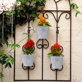 Decorative Metal Hanging Planter with Bucket