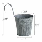 Decorative Metal Hanging Planter with Bucket