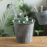 Decorative Metal Hanging Planter with Bucket