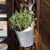 Decorative Metal Hanging Planter with Bucket