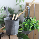 Decorative Metal Hanging Planter with Bucket