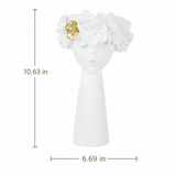 Decorative Resin Face Sculpture Flower Vase