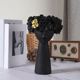 Decorative Resin Face Sculpture Flower Vase