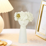 Decorative Resin Face Sculpture Flower Vase