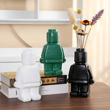 Decorative Resin Flower Pot with Robot Design