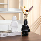 Decorative Resin Flower Pot with Robot Design