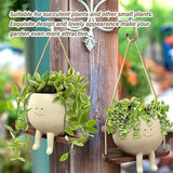 Decorative Resin Hanging Planter Smiling Face