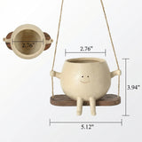Decorative Resin Hanging Planter Smiling Face