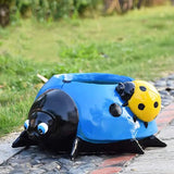 Decorative Resin Ladybug Flower Pot Accent