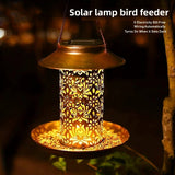 Decorative Solar Bird Feeder with LED Glow