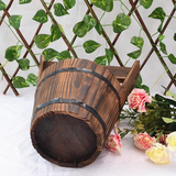 Decorative Wooden Bucket Planter Barrel Style